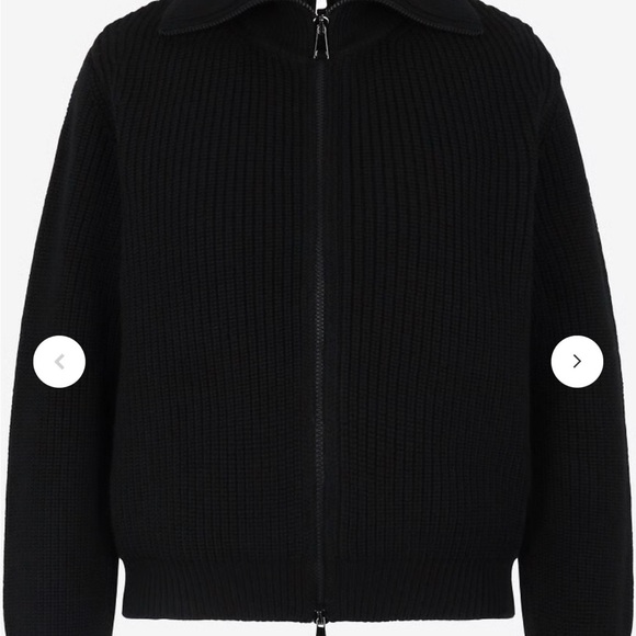 Moncler Woman’sBlack Zip-Up knit Cardigan Jacket Size Large